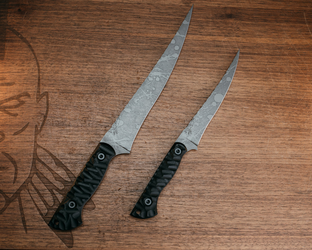 Large Filet & Filet Jr Set - Black G10, Allen Bolts, Chaos Grip