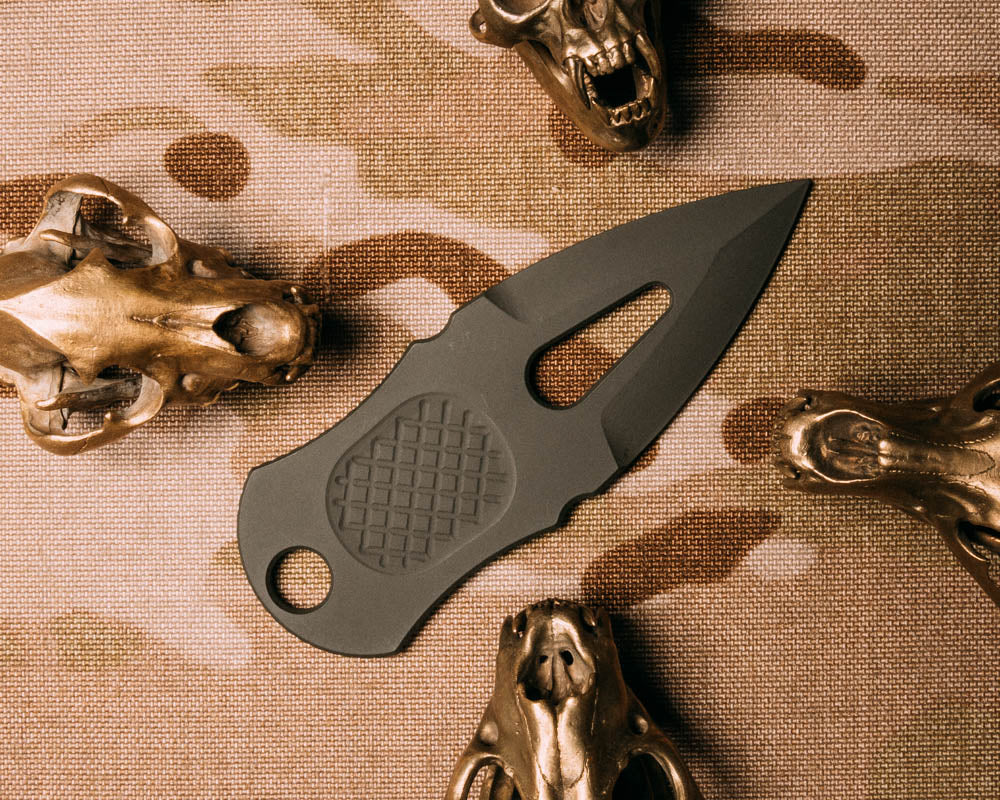 Lapel Dagger Magpul OD Green Cerakote Half Face Blades