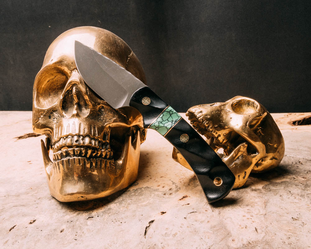 Beef Black G10, black G10 and bronze pin striping, Green Dragon Skin