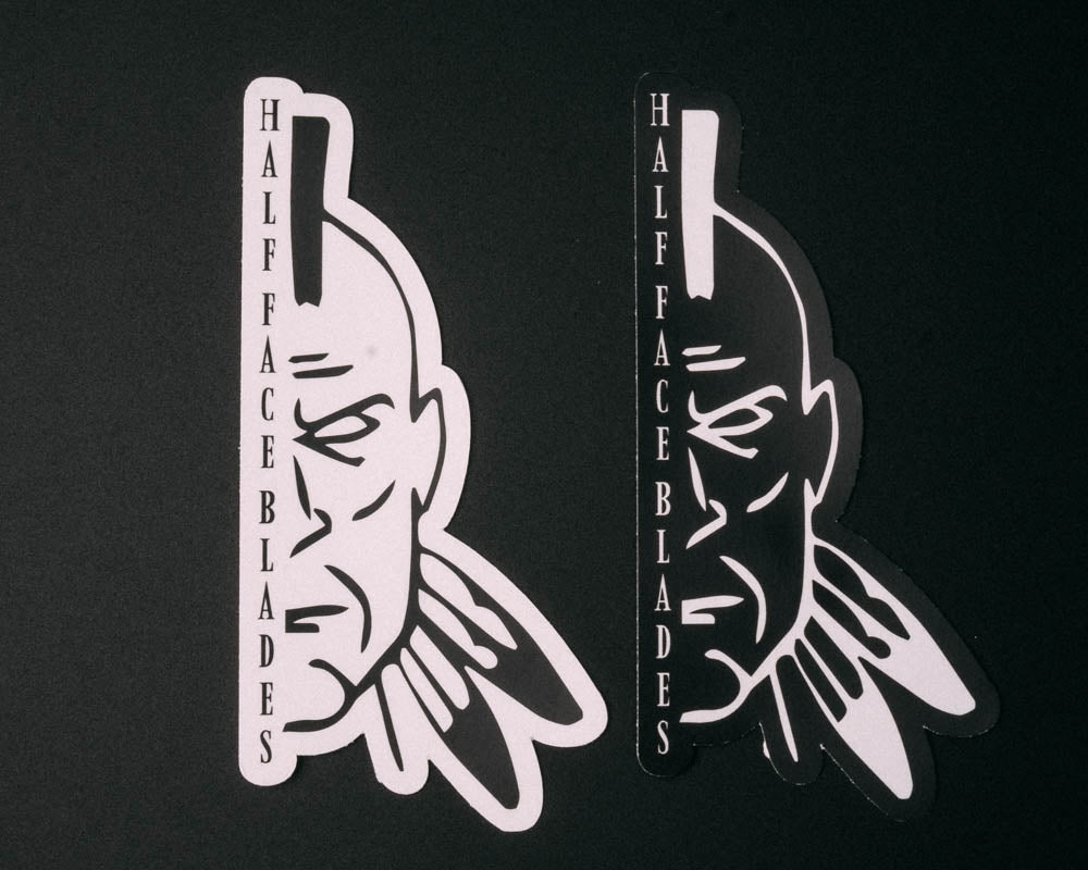 Half Face Blades Logo sticker