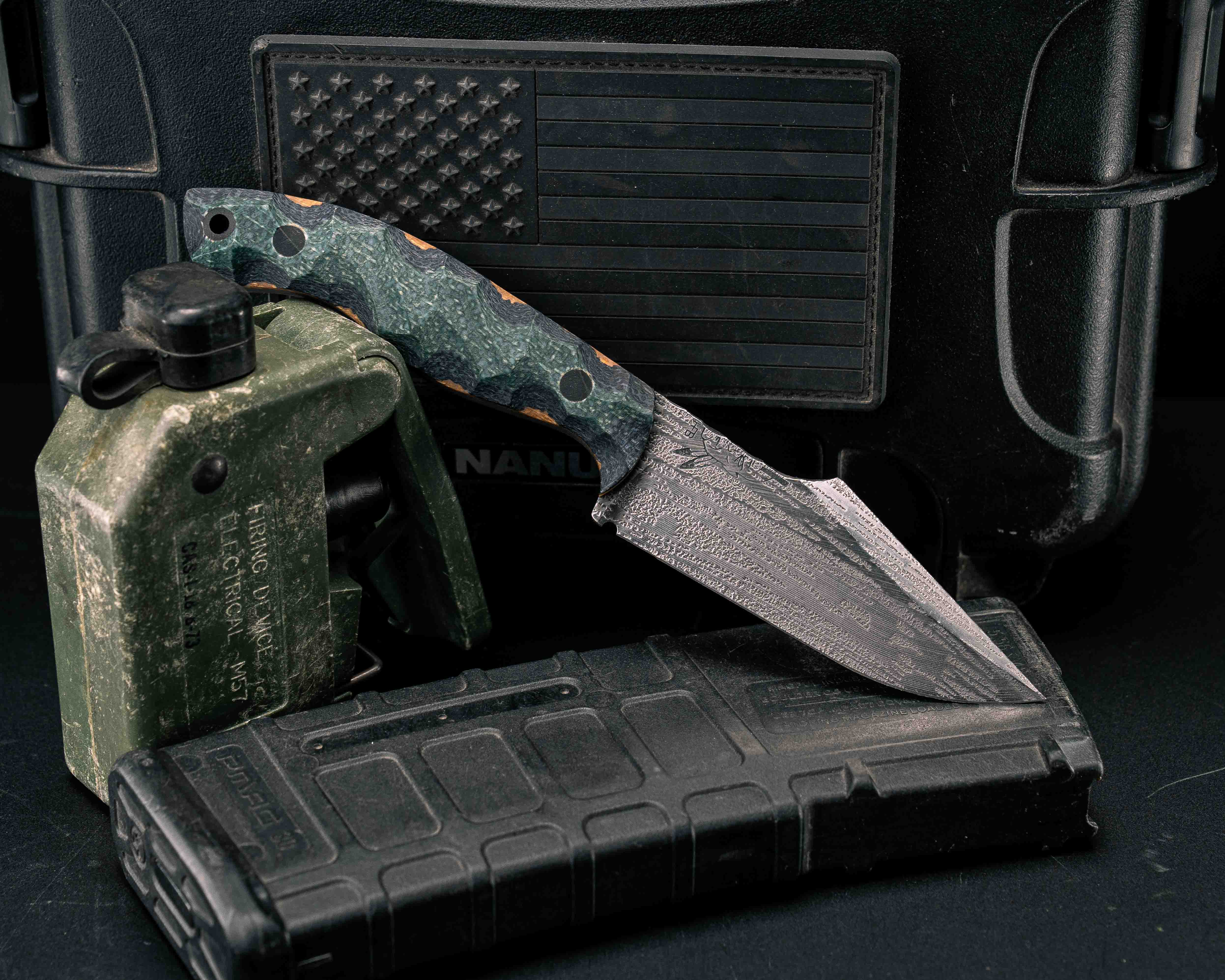 Widow Maker JR- Juniper Green Vibe Micarta, Over Zorro Black Vibe