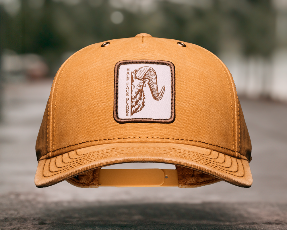 Woodland Camo Red HFB Logo Hat Half Face Blades