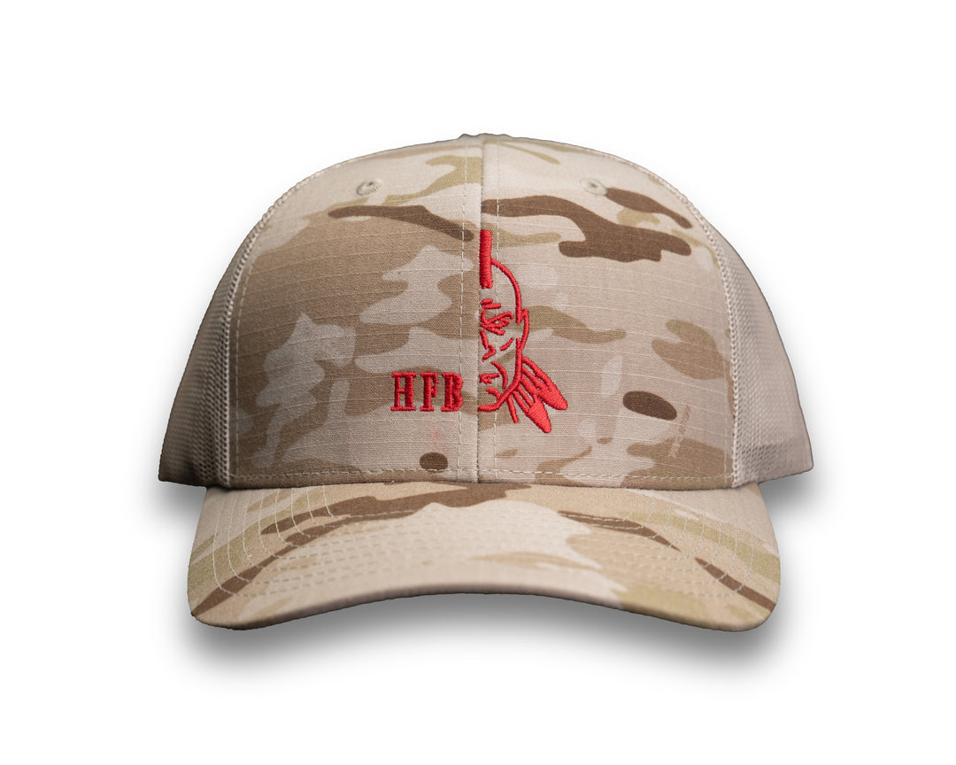 Multicam Desert - Red HFB Logo Mesh Snap Back