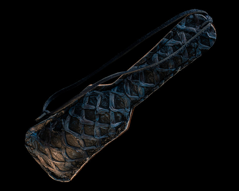 Slap Jack- Arapaima Blue Leather, Blue Leather Lanyard