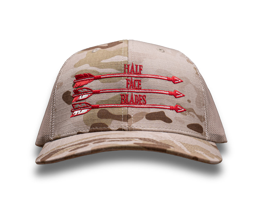 HFB 3 Arrows - Multicam Camo Trucker Cap w/ Tan Mesh
