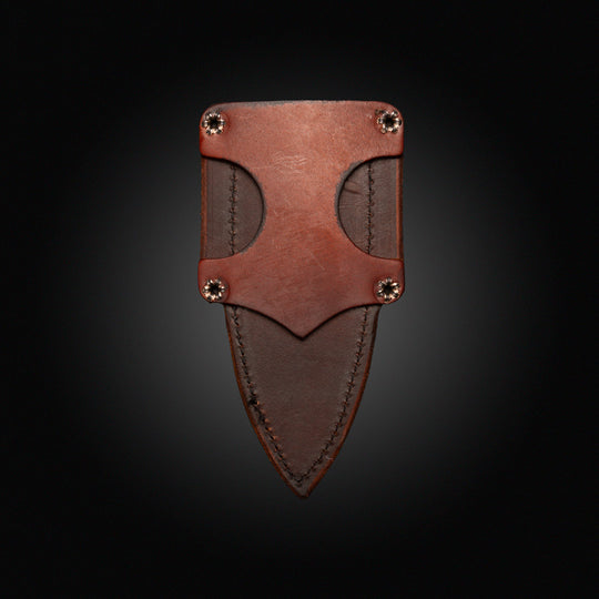 (Leather sheath) For Crow jr, Cav jr, Disaster jr,  fits 6"-8"overall length, 3"-4" blade