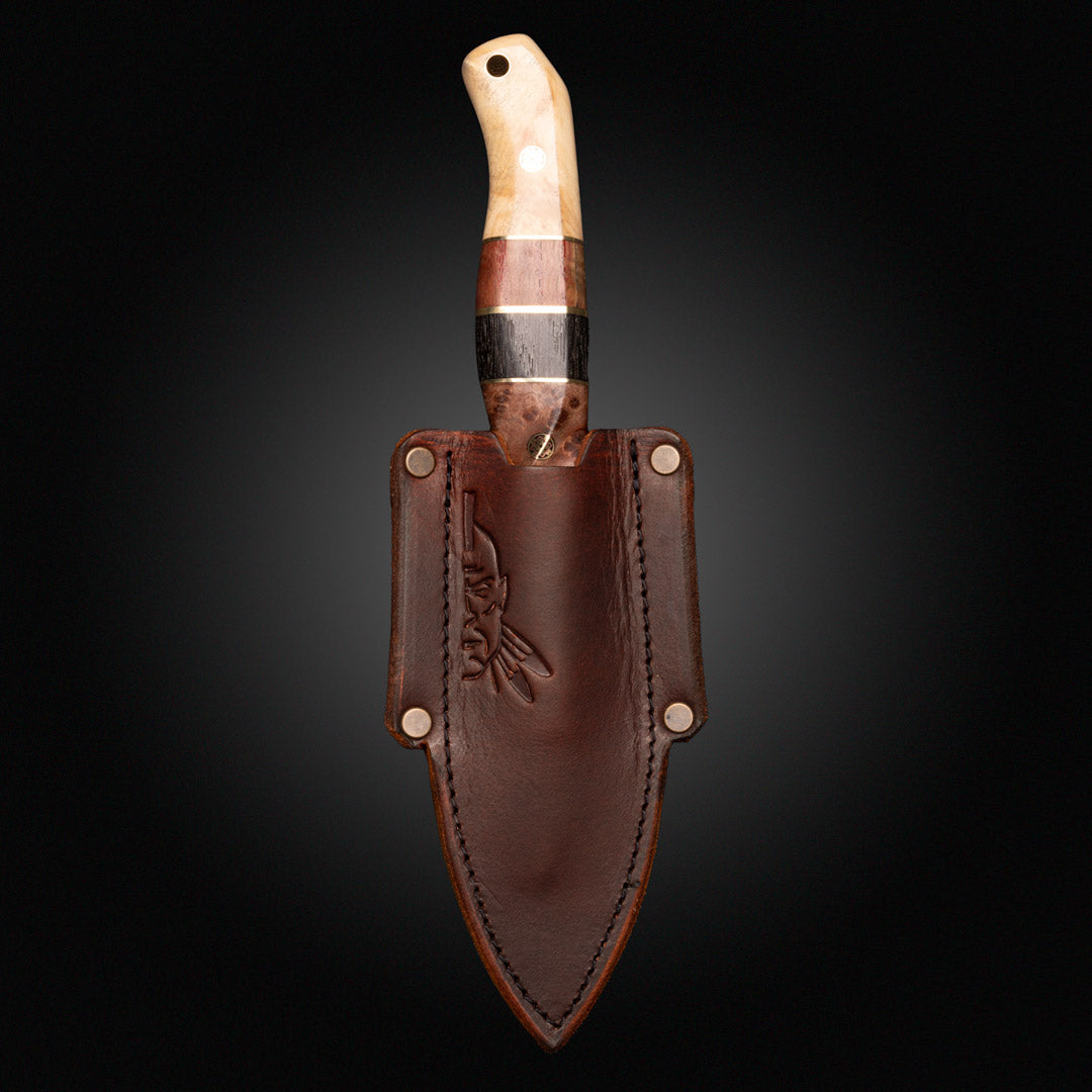 (Leather sheath) For Crow jr, Cav jr, Disaster jr,  fits 6"-8"overall length, 3"-4" blade