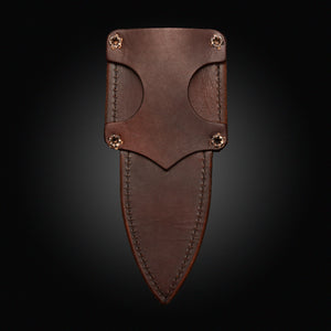 (Leather sheath) disaster breacher, widowmaker, cavner full, size leather sheath, wider blades, 9"-10" oa, 4-5" blade