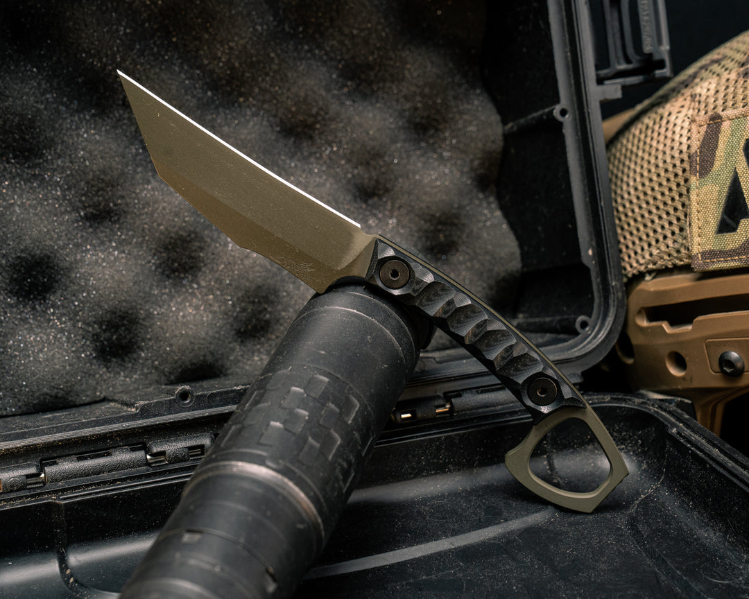 SOPHS- Black G10, OD Green Cerakote, Allen Bolts, Textured Grip