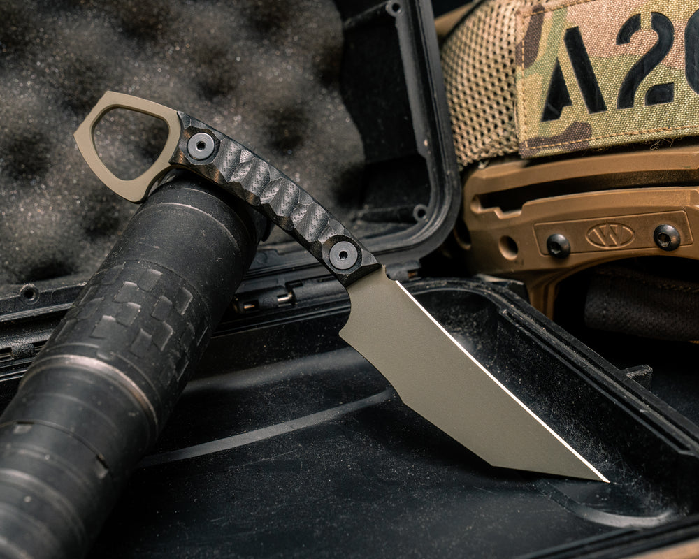 SOPHS- Black G10, OD Green Cerakote, Allen Bolts, Textured Grip