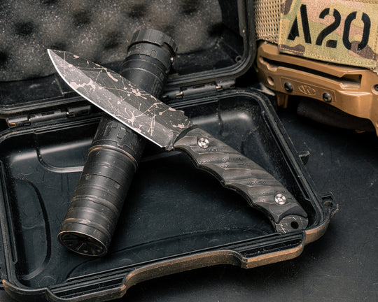 Disaster Breacher- Black Dunes Carbon, Acid Splash, Ti Allen Bolts, Textured Grip