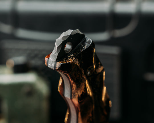 Cav Breacher Jr- Giant Irish Elk, Brass Patriot Mosaic Pins, Textured Grip