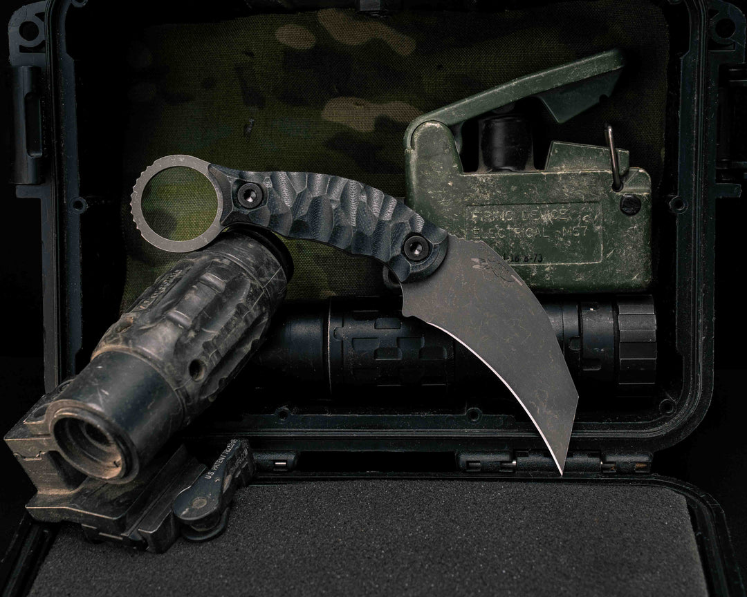 Karambito- Black G10, Allen Bolts, Textured Grip