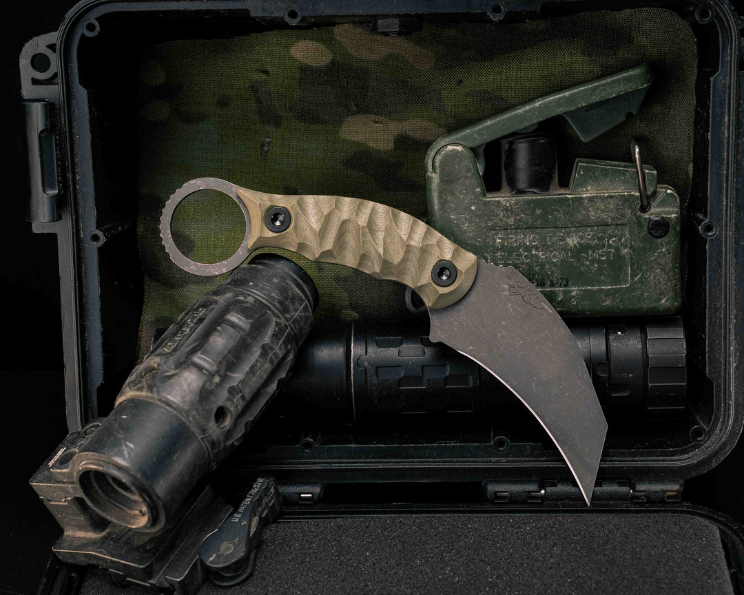 Karambito- OD Green G10, Allen Bolts, Textured Grip