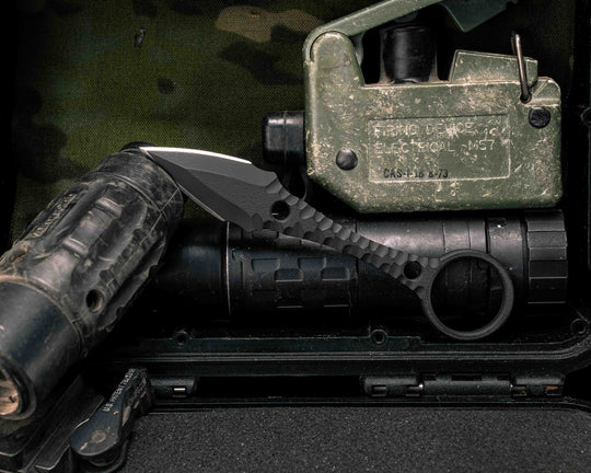 Ringstrike- Armor Black Cerakote and Machined Rockwork Handle