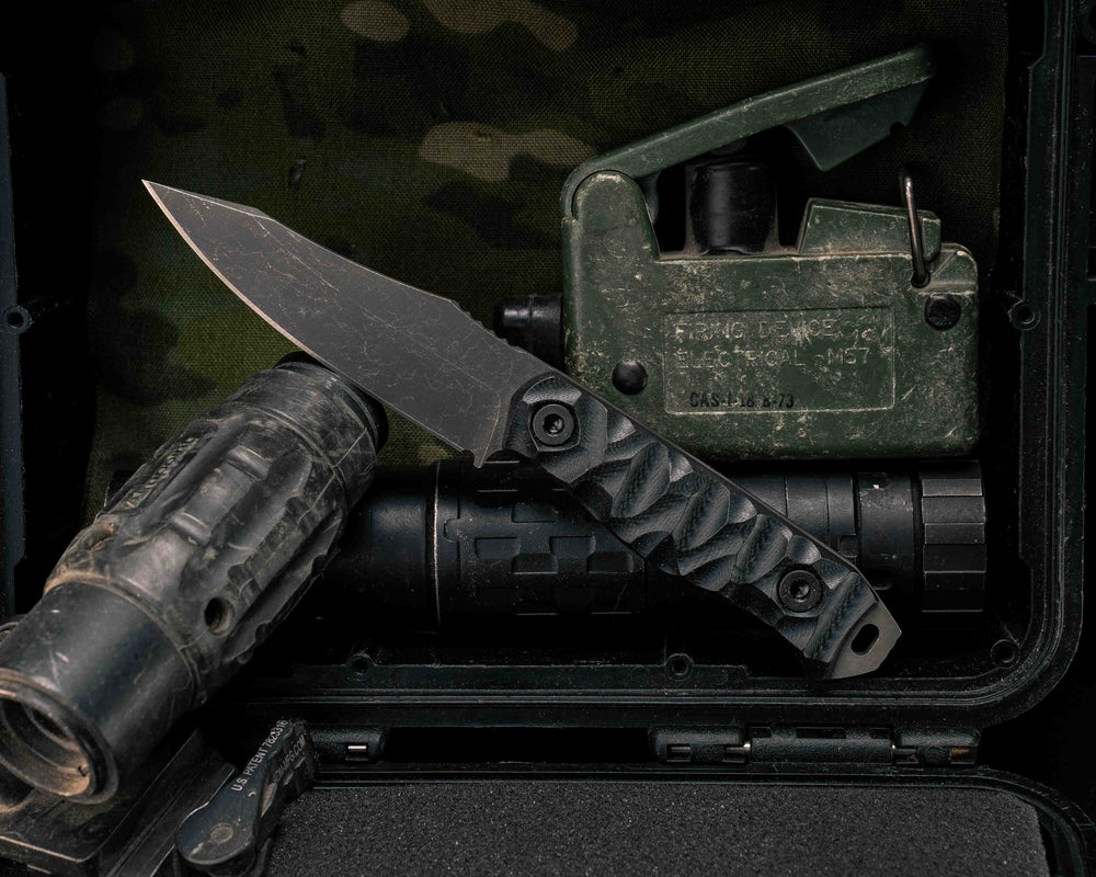 Field Knife Jr- Black G10, Allen Bolts, Textured Grip