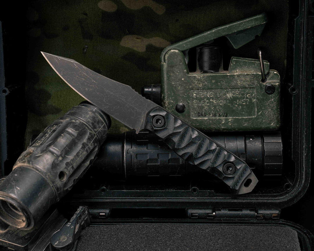 Field Knife Jr- Black G10, Allen Bolts, Textured Grip