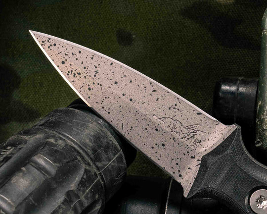 Pulse Checker- Black G10, Titanium Splatter Cerakote, Ti Allen Bolts, Smooth Grip