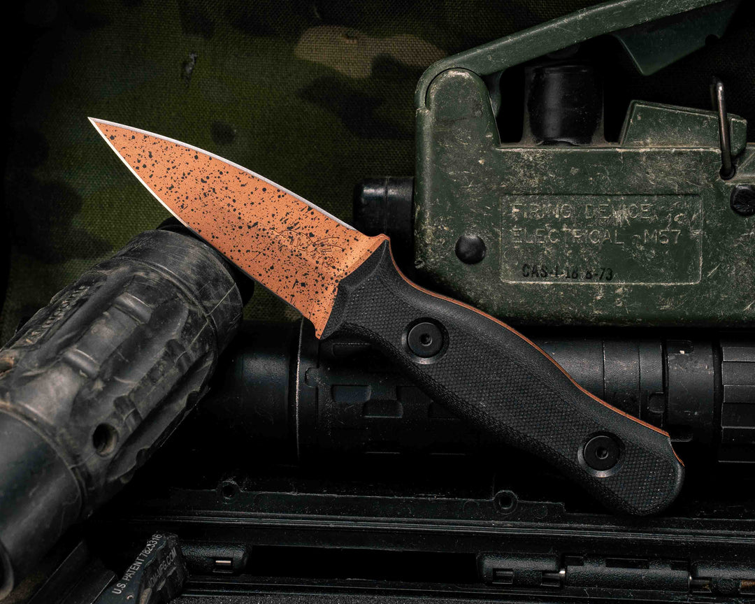 Pulse Checker- Black G10, Copper Splatter Cerakote, Allen Bolts, Smooth Grip