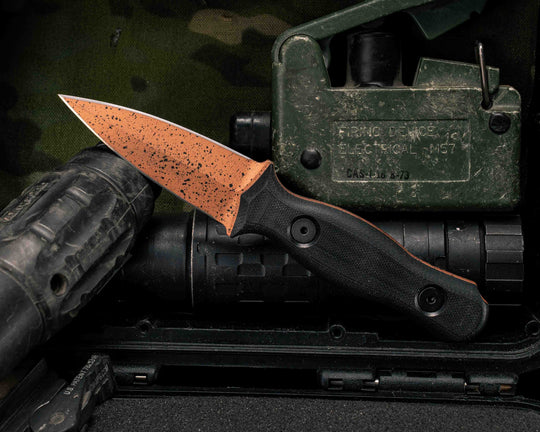 Pulse Checker- Black G10, Copper Splatter Cerakote, Allen Bolts, Smooth Grip