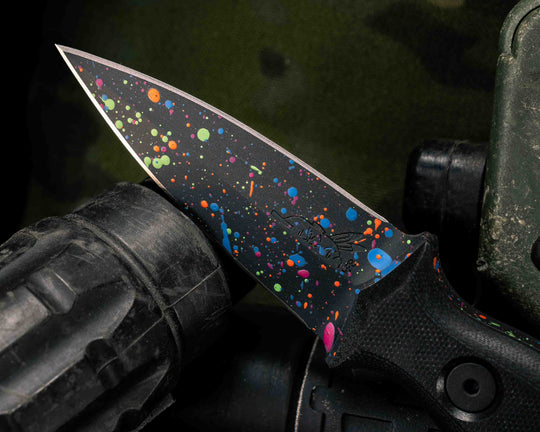 Pulse Checker- Black G10, 80's Splatter Cerakote, Allen Bolts, Smooth Grip