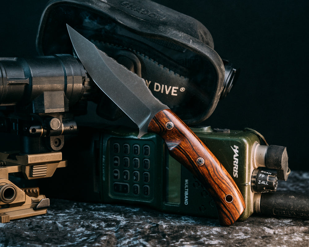 Tosahwi- Desert Ironwood, Mosaic Pins, Contoured Grip