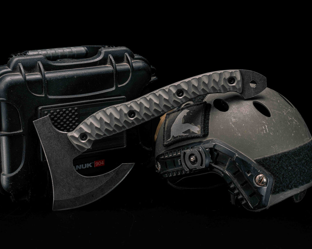 Viking Hawk- Grey G10, Allen Bolts, Textured Grip
