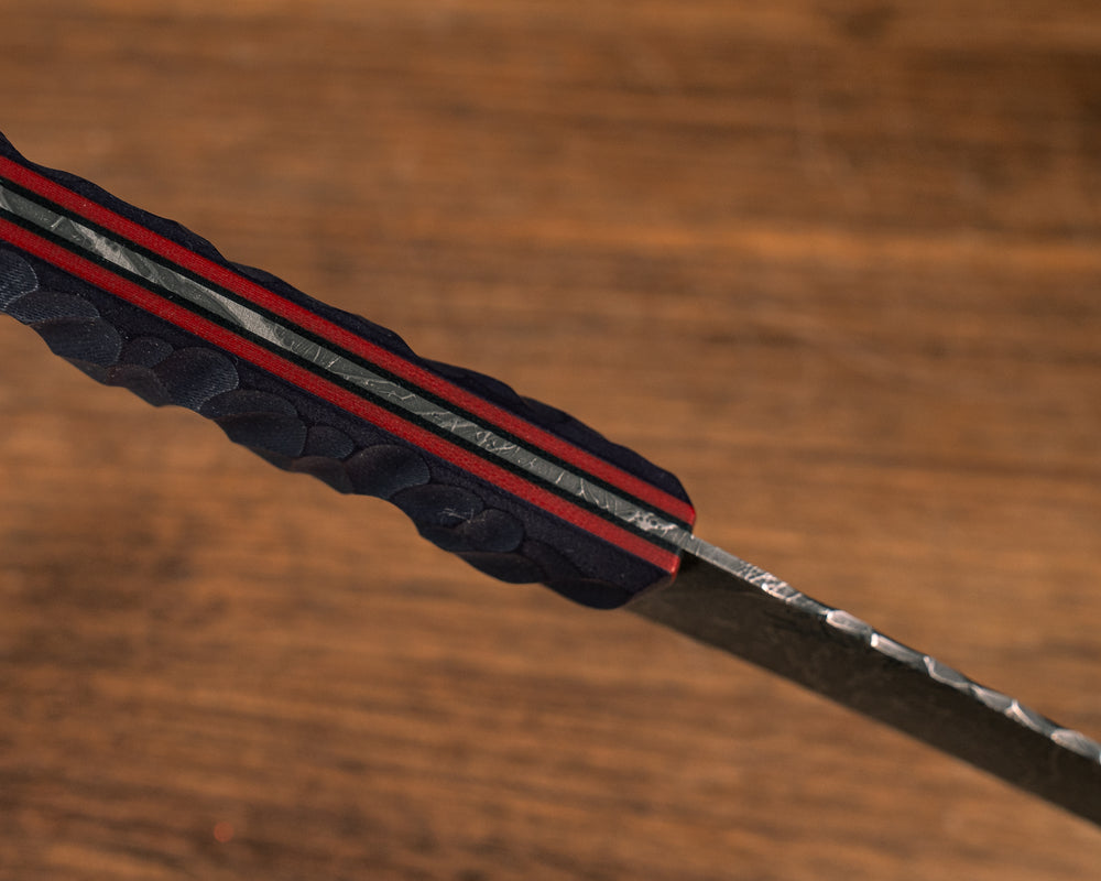 Large Filet- Purple G10 over Red and Black G10, Purple G10 Pins, Chaos Grip