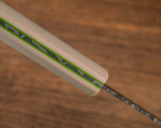 Large Filet- Desert Tan G10 over Acid Green G10 Liner, Tan G10 Pins, Smooth Grip