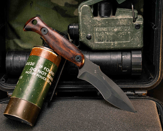Extremis MK1 - Desert Ironwood, Allen Bolts, Hollow Lanyard Hole, Smooth Grip