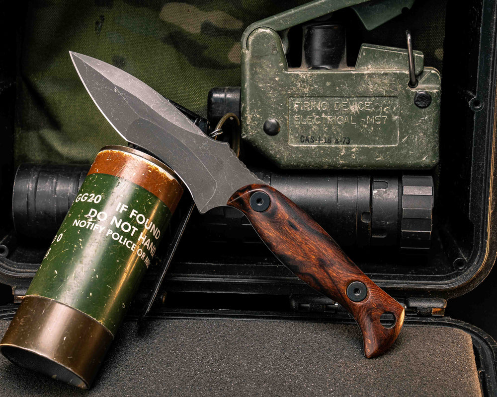 Extremis MK1 - Desert Ironwood, Allen Bolts, Hollow Lanyard Hole, Smooth Grip
