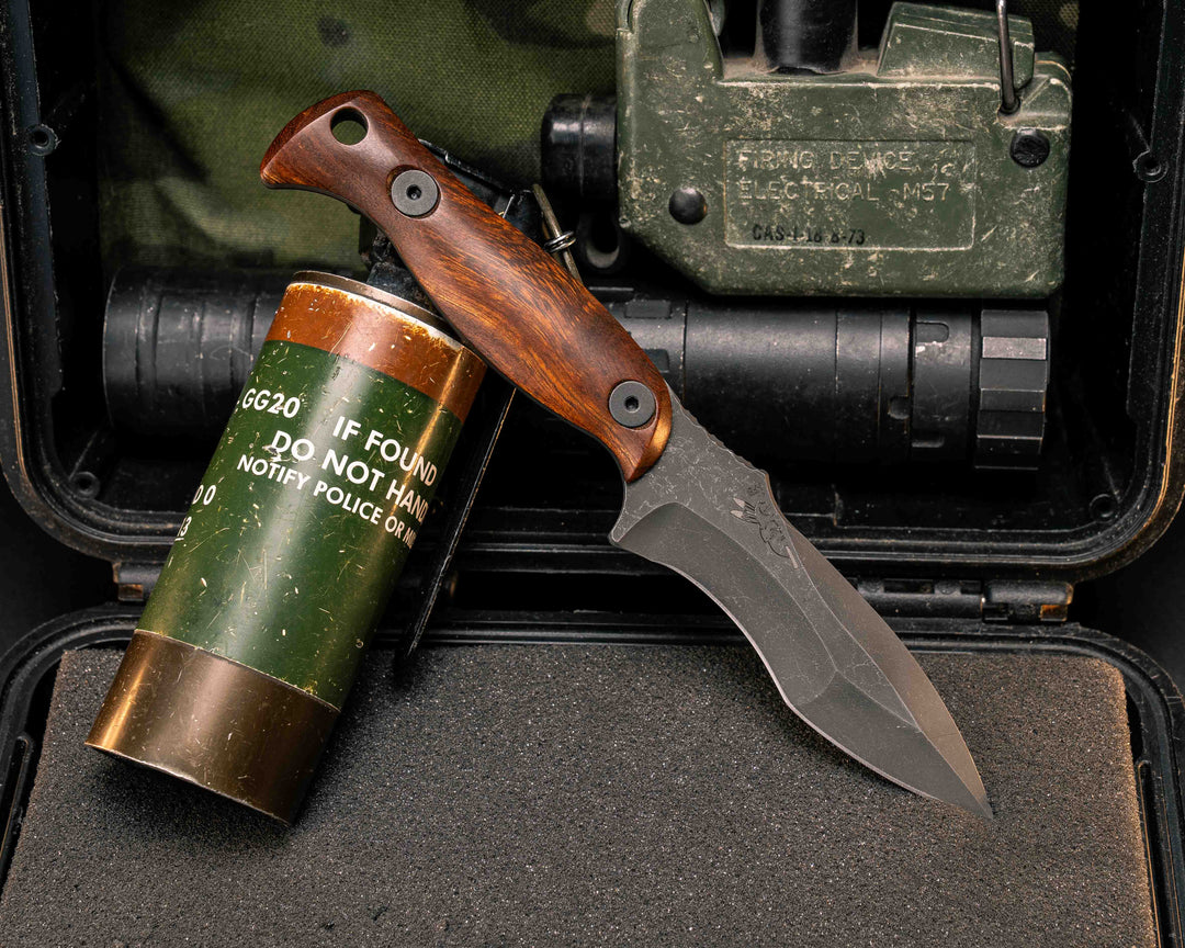 Extremis MK1 - Desert Ironwood, Allen Bolts, Hollow Lanyard Hole, Smooth Grip