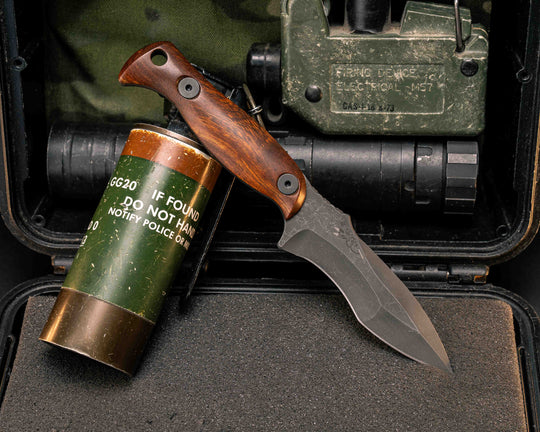 Extremis MK1 - Desert Ironwood, Allen Bolts, Hollow Lanyard Hole, Smooth Grip