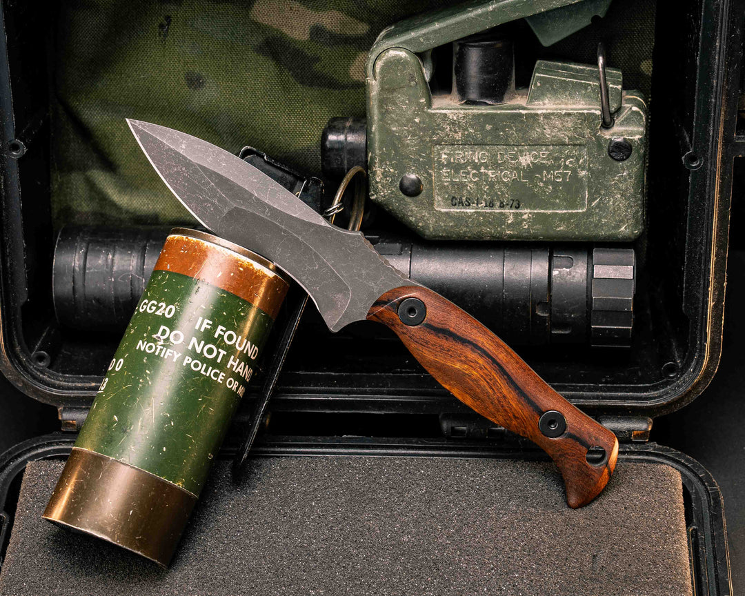 Extremis MK1 - Desert Ironwood, Allen Bolts, Hollow Lanyard Hole, Smooth Grip