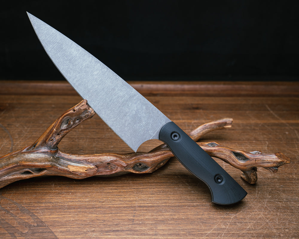 Chef Blade - Black G10, Allen Bolts, Smooth Grip