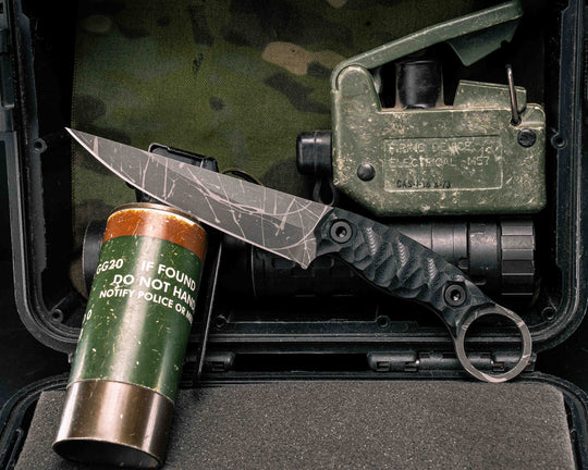 Osoraku 4"- Black G10, Allen Bolts, Textured Grip