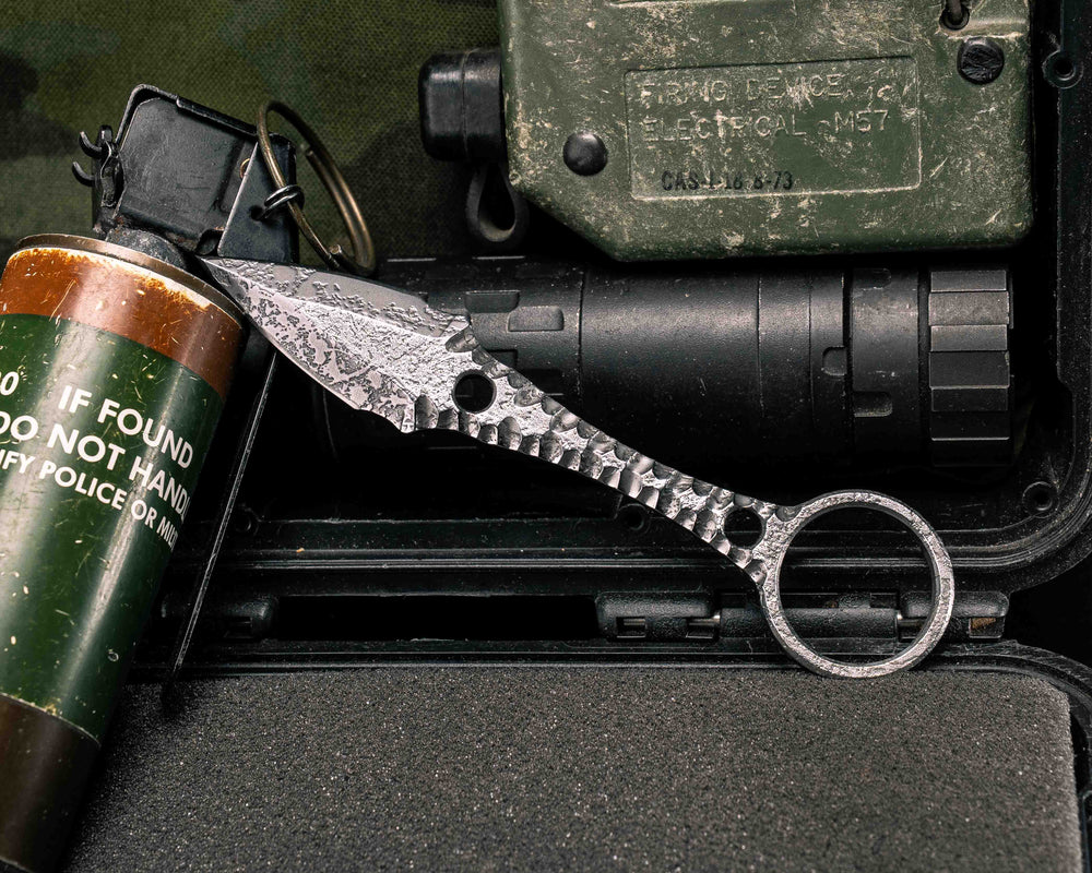 Ringstrike - Polished Deep Acid Splatter and Machined Rockwork Handle