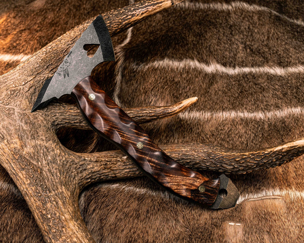 Mini Bleeding Heart Hawk- Hawaiian Curly Koa, Mosaic Pins