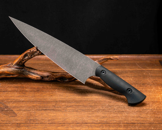 Chef Blade 10"- Black G10, Allen Bolts, Smooth Grip