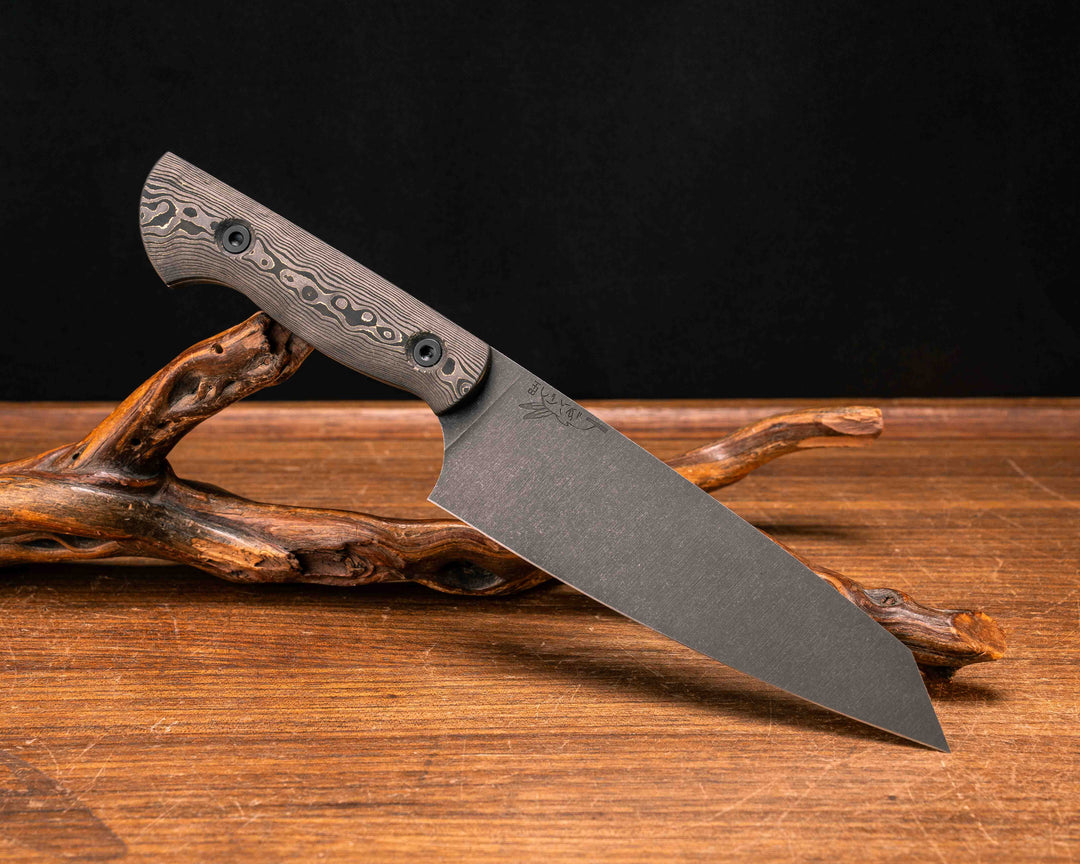 Santoku - Gold Camo Carbon, Allen Bolts, Smooth Grip