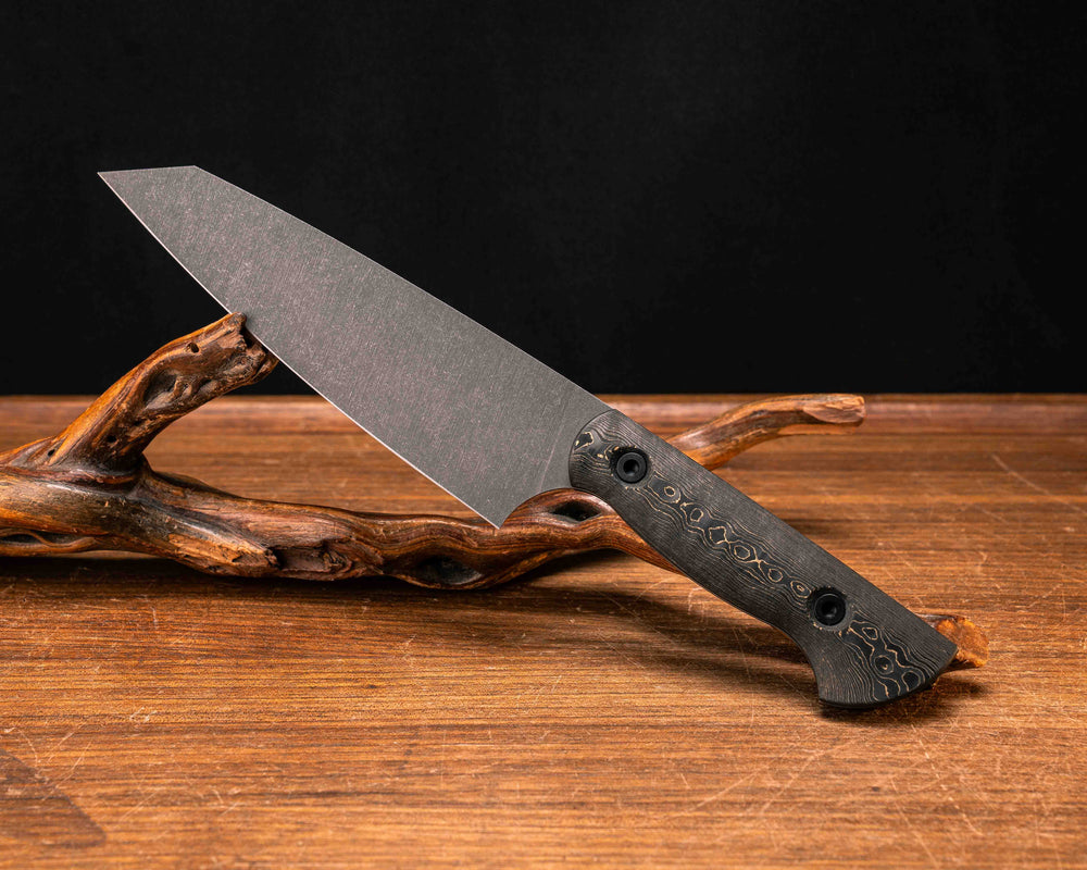 Santoku - Gold Camo Carbon, Allen Bolts, Smooth Grip
