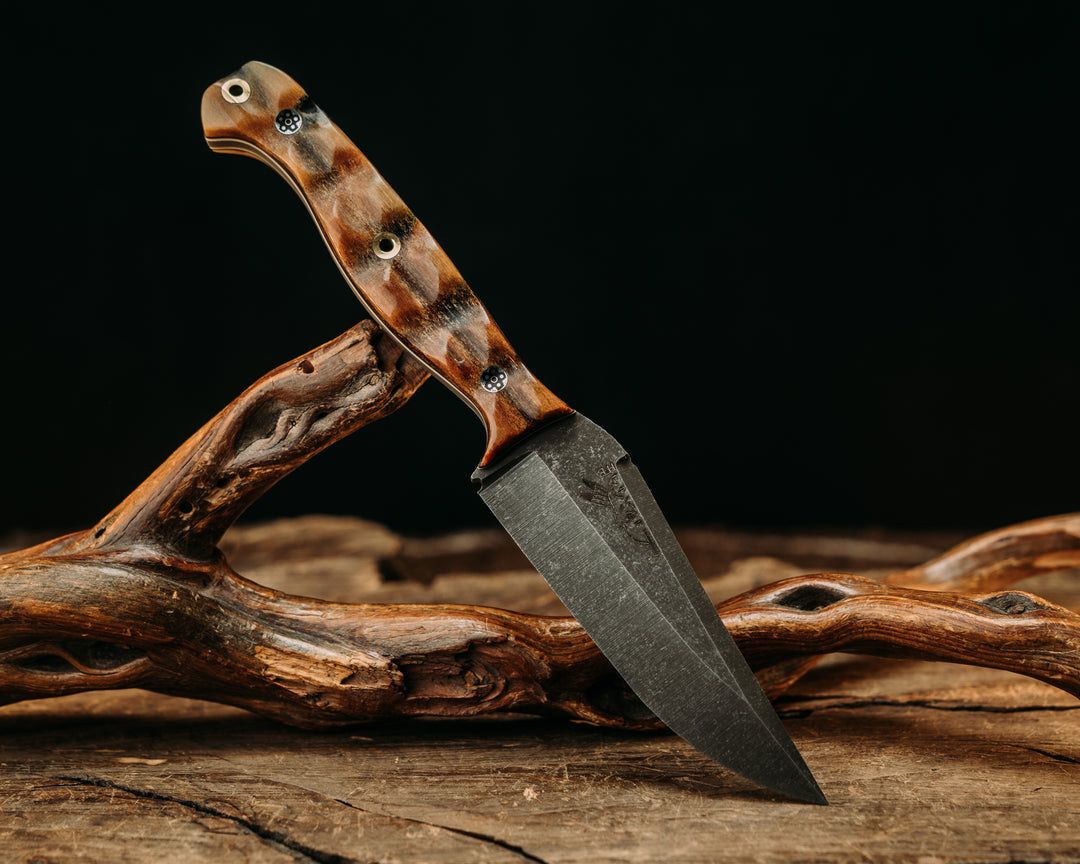 Crow Pre-Jay- Swordfish Over Black G10, Coyote G10 and White G10, Stippled Jimping on Spine, Hollow Grind, Mosaic Pins, Brass Hollow Pins, Textured Grip