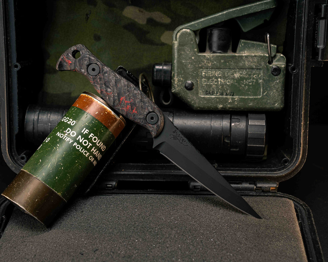 Congressman - Red Dark Matter Carbon, Armor Black Cerakote, Allen Bolts, Textured Grip, Closed Tang Lanyard Hole