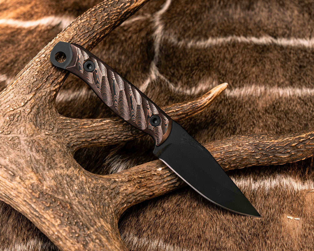 Crow Jr- Copper Camo Carbon, Armor Black Cerakote, Allen Bolts, Textured Grip