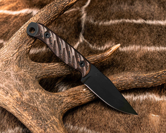 Crow Jr- Copper Camo Carbon, Armor Black Cerakote, Allen Bolts, Textured Grip