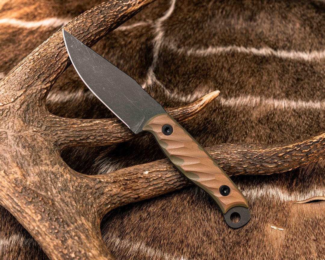 Crow Jr- Coyote/OD Green G10, Allen Bolts, Textured Grip