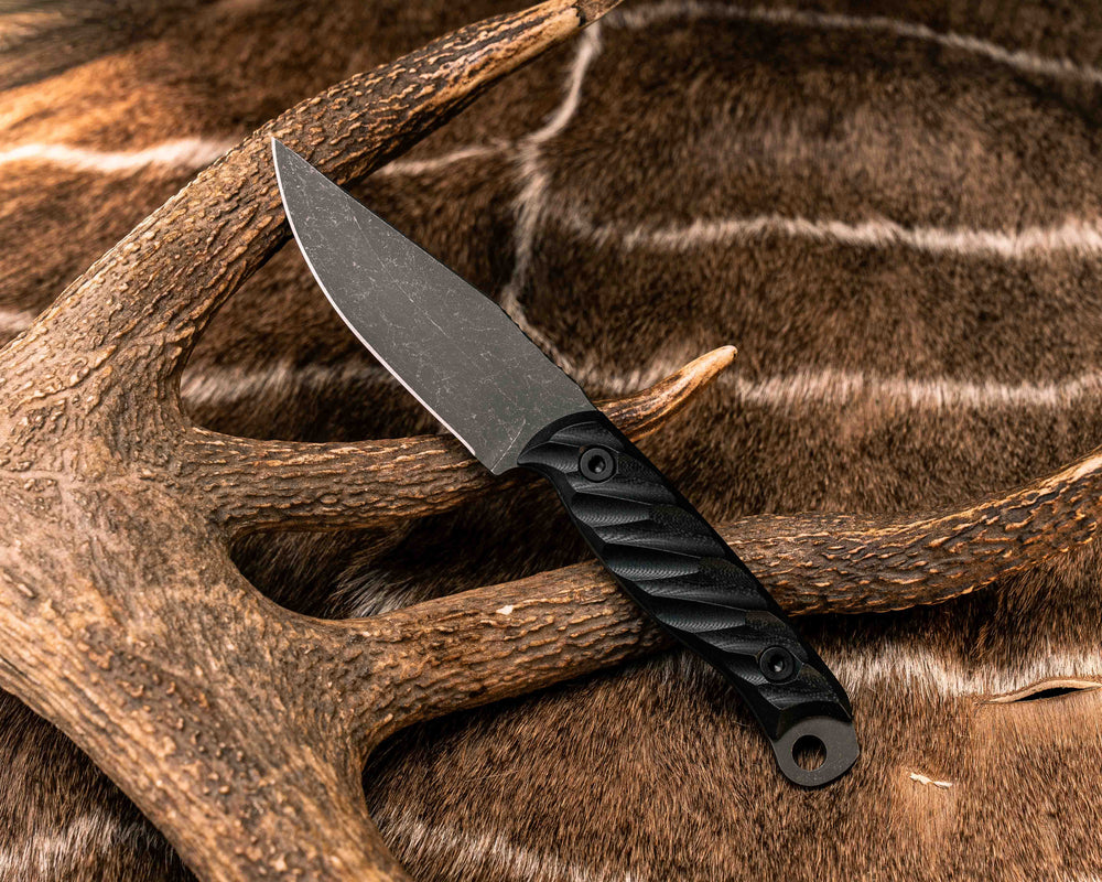 Crow Jr- Black G10, Allen Bolts, Textured Grip