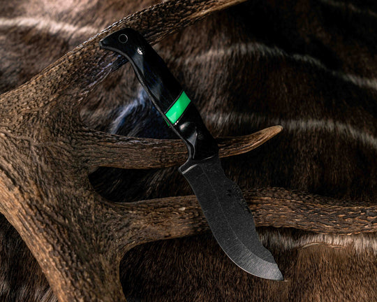 OG Skinner- Carbon, Aluminum and Black G10 Pin Striping, Green Glow Resin Split, Ancient Bog Oak, Mosaic Pins, Silver Lanyard Pin, Textured Grip, Exposed Teng, Full Spin Rock Work