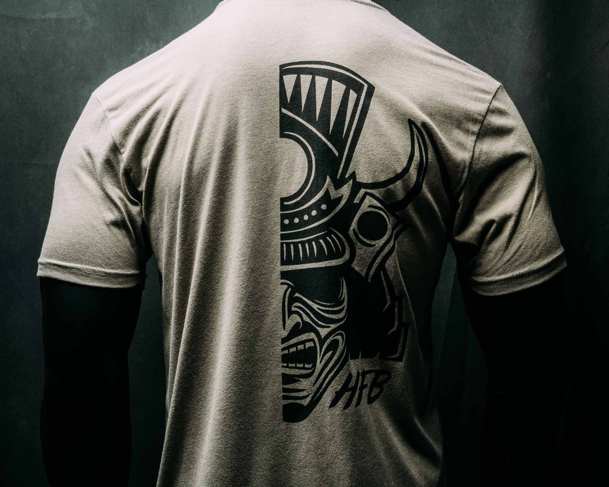 Samurai logo tee (Venetian grey)