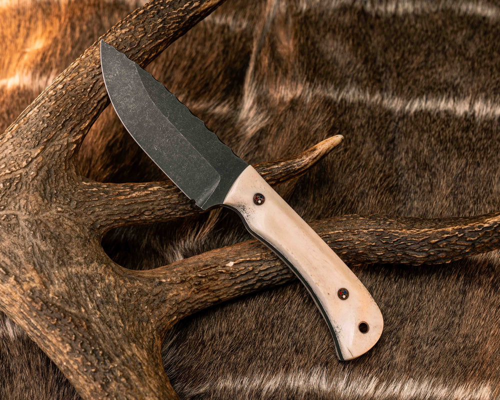 Cavner- Elk Antler, Copper Patriot Mosaic Pins, Copper Lanyard Pin, Textured Grip